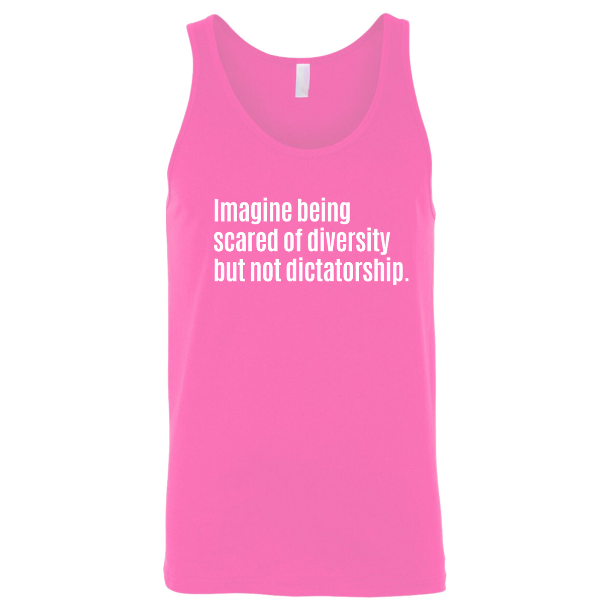 Imagine Being Scared of Diversity But Not Dictatorship Unisex Tank Top-T-Shirt-The Original God Ain't Petty But I Am