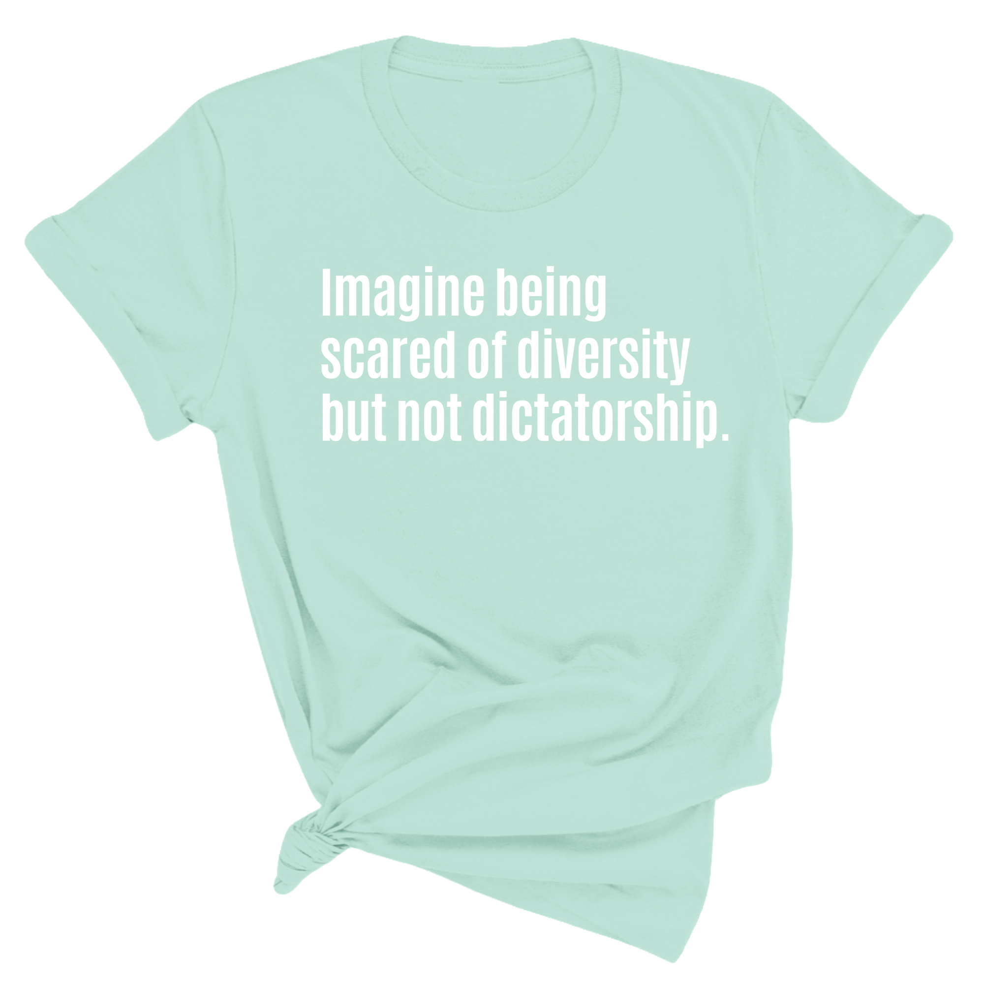 Imagine Being Scared of Diversity But Not Dictatorship Unisex Tee-T-Shirt-The Original God Ain't Petty But I Am