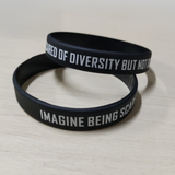 Imagine Being Scared of Diversity but not Dictatorship Silicone Wristband – QR Code Edition-Wristband-The Original God Ain't Petty But I Am