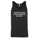 Imagine Being Scared of *Universal Healthcare* but Not PDFs Unisex Tank Top-T-Shirt-The Original God Ain't Petty But I Am