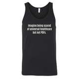 Imagine Being Scared of *Universal Healthcare* but Not PDFs Unisex Tank Top-T-Shirt-The Original God Ain't Petty But I Am