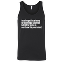 Imagine Getting a Felony for Throwing a Sandwich but Not for Trying to Overthrow the Government Unisex Tank Top-T-Shirt-The Original God Ain't Petty But I Am