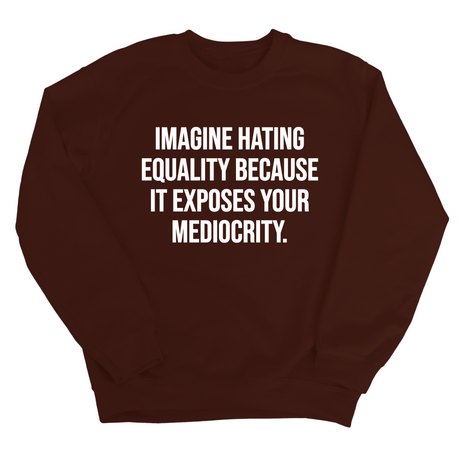 Imagine Hating *Equality* Because It Exposes Your Mediocrity Unisex Sweatshirt-Sweatshirt-The Original God Ain't Petty But I Am