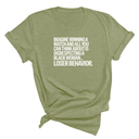 Imagine Winning a Match and All You Can Think About Is Disrespecting a Black Woman. Loser Behavior Unisex Tee-T-Shirt-The Original God Ain't Petty But I Am