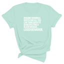 Imagine Winning a Match and All You Can Think About Is Disrespecting a Black Woman. Loser Behavior Unisex Tee-T-Shirt-The Original God Ain't Petty But I Am