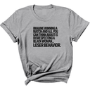 Imagine Winning a Match and All You Can Think About Is Disrespecting a Black Woman. Loser Behavior Unisex Tee-T-Shirt-The Original God Ain't Petty But I Am