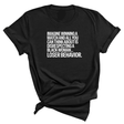 Imagine Winning a Match and All You Can Think About Is Disrespecting a Black Woman. Loser Behavior Unisex Tee-T-Shirt-The Original God Ain't Petty But I Am