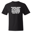 Imagine losing the respect of the world and thinking intimidation will fix it *BLACK TALL TEE* Unisex Tee-T-Shirt-The Original God Ain't Petty But I Am