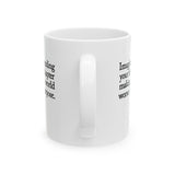 Imagine spending your final chapter making the world worse on purpose Mug 11oz (White & Black)-Mug-The Original God Ain't Petty But I Am
