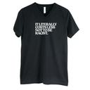 It literally costs less not to be racist *BLACK V-NECK* Unisex Tee-T-Shirt-The Original God Ain't Petty But I Am