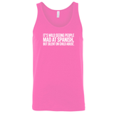 It's Wild Seeing People MAD at Spanish, but Silent on Child Abuse Unisex Tank Top-T-Shirt-The Original God Ain't Petty But I Am