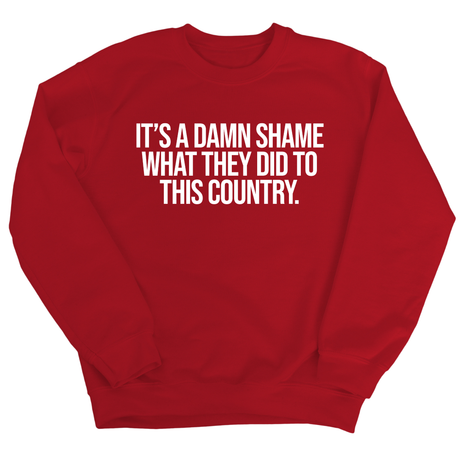 It’s a damn shame what they did to this country Unisex Sweatshirt-Sweatshirt-The Original God Ain't Petty But I Am