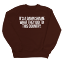 It’s a damn shame what they did to this country Unisex Sweatshirt-Sweatshirt-The Original God Ain't Petty But I Am