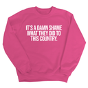 It’s a damn shame what they did to this country Unisex Sweatshirt-Sweatshirt-The Original God Ain't Petty But I Am