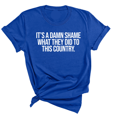 It’s a damn shame what they did to this country Unisex Tee-T-Shirt-The Original God Ain't Petty But I Am