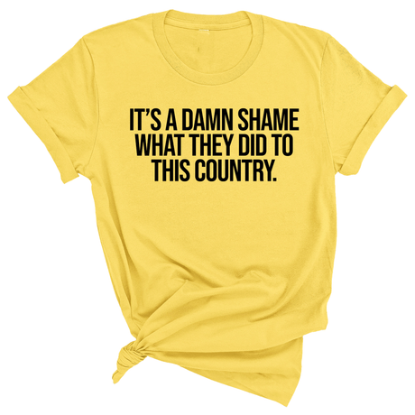 It’s a damn shame what they did to this country Unisex Tee-T-Shirt-The Original God Ain't Petty But I Am