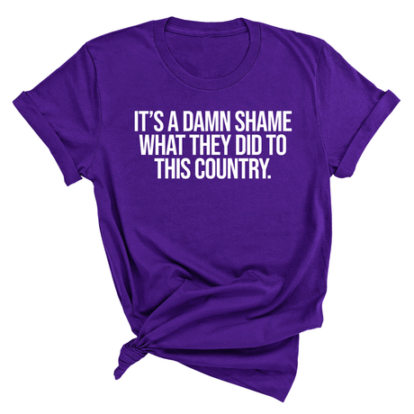 It’s a damn shame what they did to this country Unisex Tee-T-Shirt-The Original God Ain't Petty But I Am