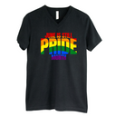 June is Still Pride Month *BLACK V-NECK* Unisex Tee (Rainbow Edition)-T-Shirt-The Original God Ain't Petty But I Am
