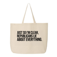 Just So I'm Clear, Republicans Lie About Everything Tote bag-Tote Bag-The Original God Ain't Petty But I Am