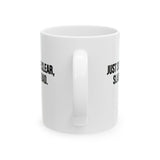 Just So We’re Clear, Slavery Is Bad Mug 11oz (White & Black)-Mug-The Original God Ain't Petty But I Am