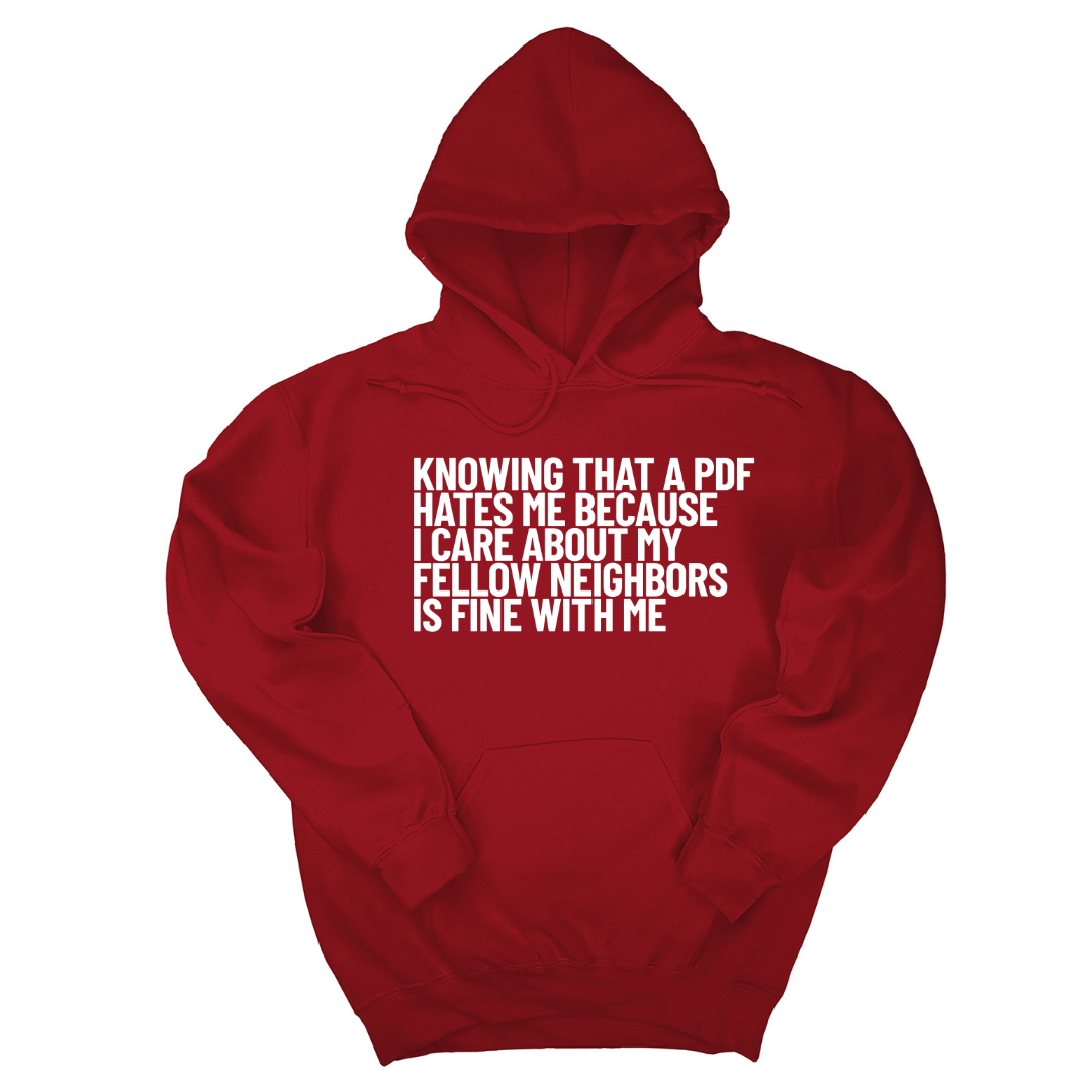 Knowing That A PDF Hates Me Is Fine WIth Me Unisex Hoodie-Hoodie-The Original God Ain't Petty But I Am