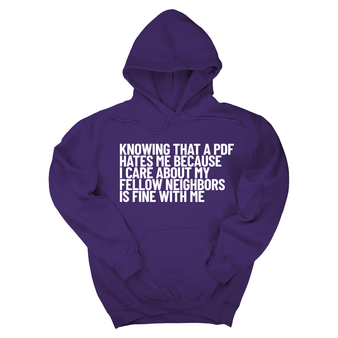 Knowing That A PDF Hates Me Is Fine WIth Me Unisex Hoodie-Hoodie-The Original God Ain't Petty But I Am
