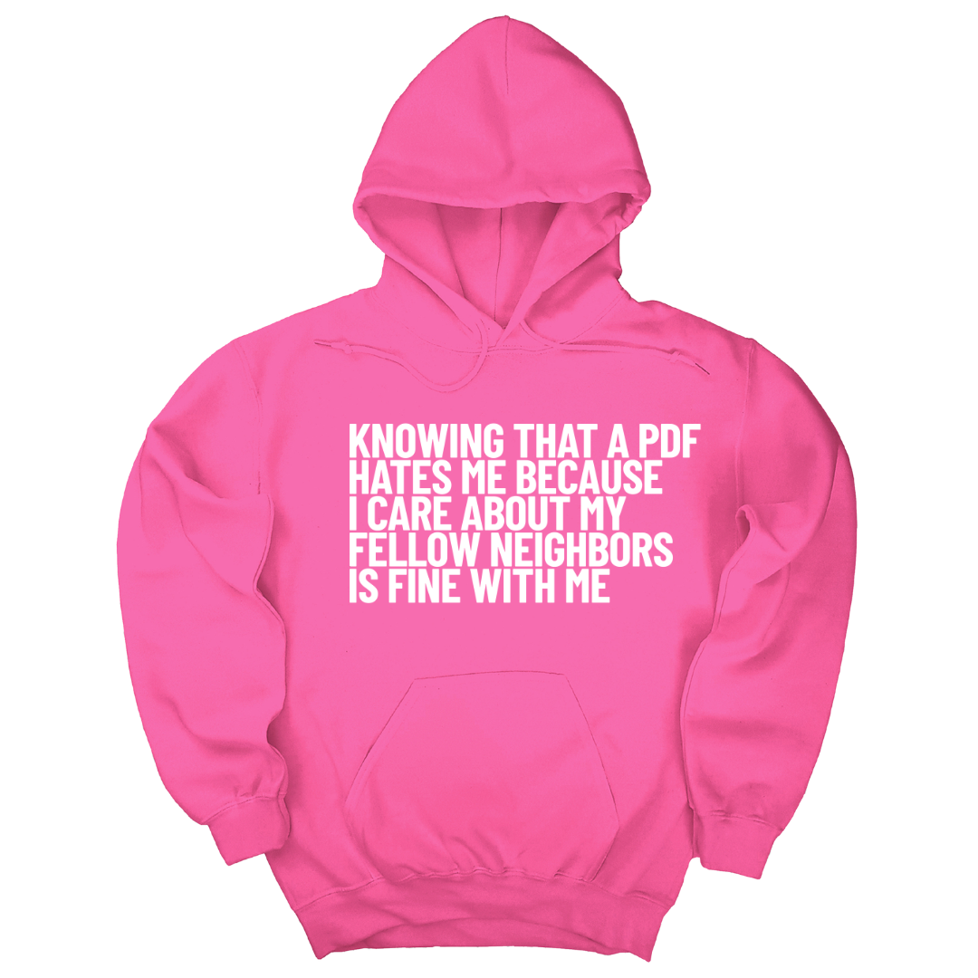 Knowing That A PDF Hates Me Is Fine WIth Me Unisex Hoodie-Hoodie-The Original God Ain't Petty But I Am