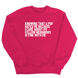 Knowing That A PDF Hates Me Is Fine WIth Me Unisex Sweatshirt-Sweatshirt-The Original God Ain't Petty But I Am