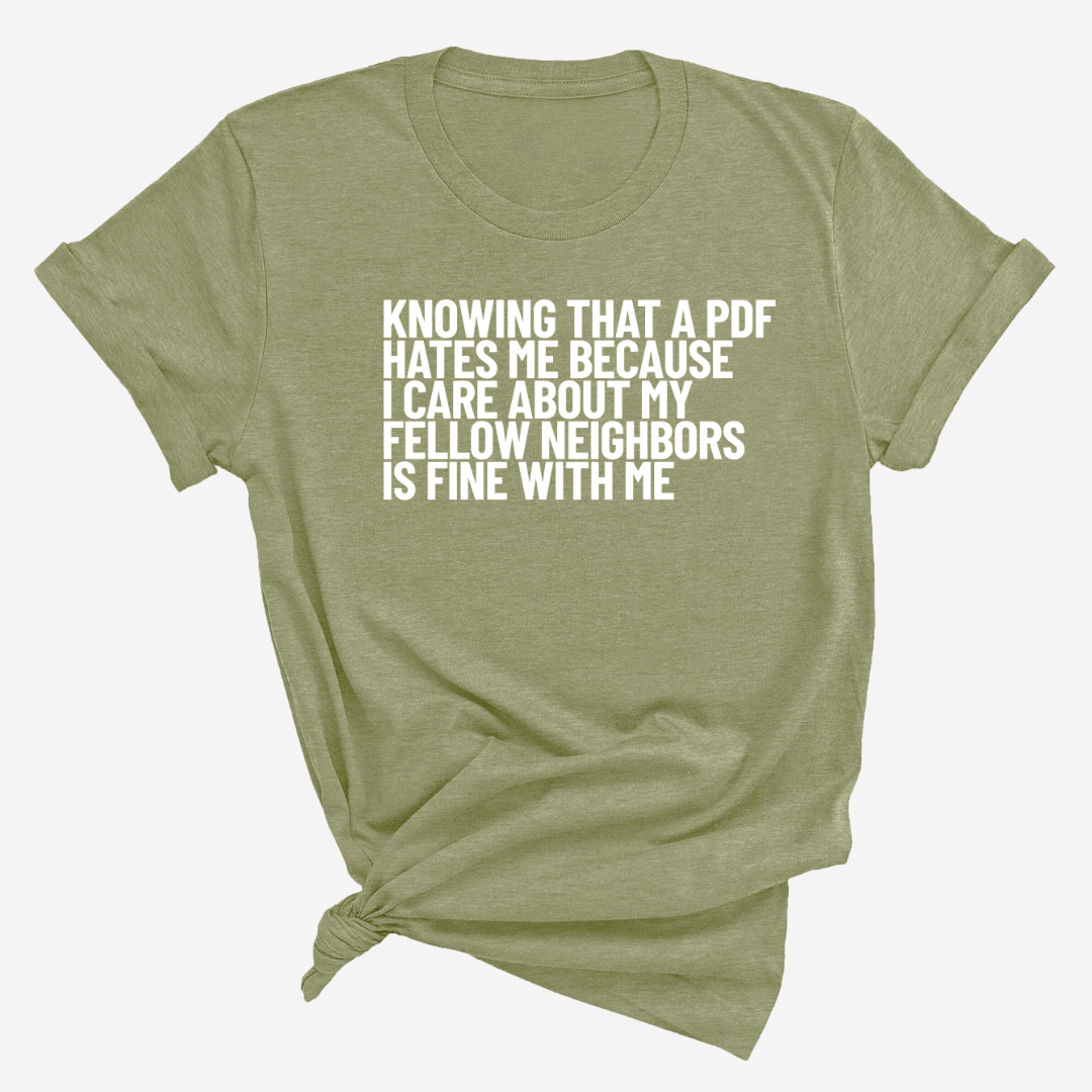 Knowing That A PDF Hates Me Is Fine WIth Me Unisex Tee-T-Shirt-The Original God Ain't Petty But I Am