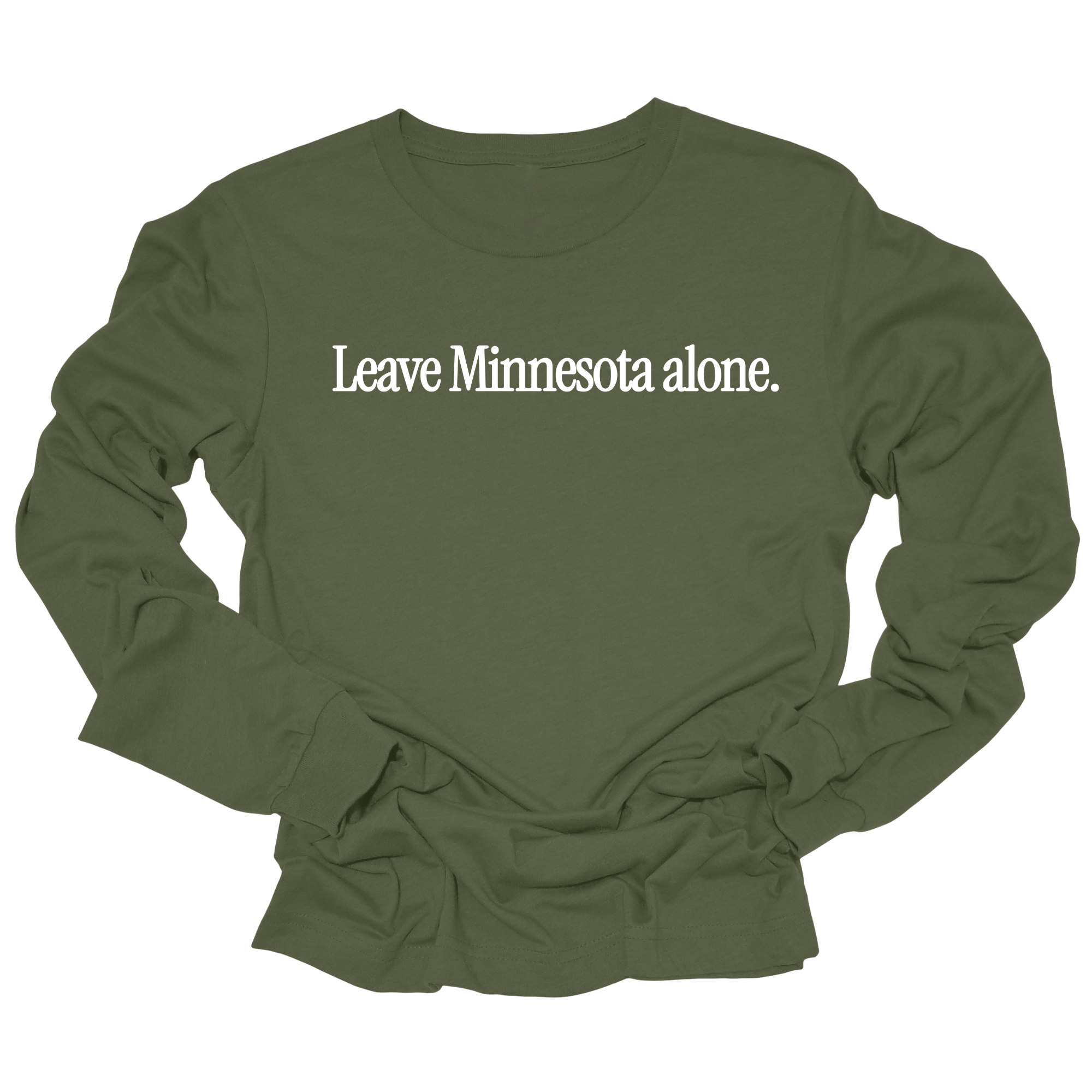 Leave Minnesota Alone (text) Unisex Long Sleeved Tee-Long Sleeved T-Shirt-The Original God Ain't Petty But I Am