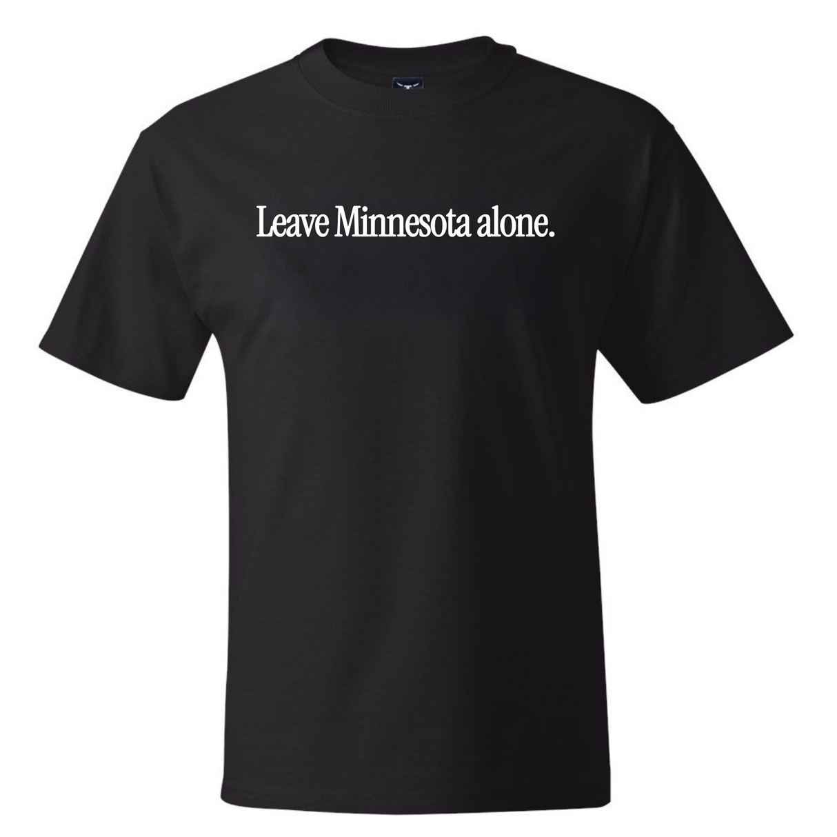 Leave Minnesota Alone  *BLACK TALL TEE* Unisex Tee (Text)