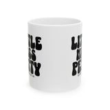 Little Miss Petty Mug 11oz (White & Black)-Mug-The Original God Ain't Petty But I Am