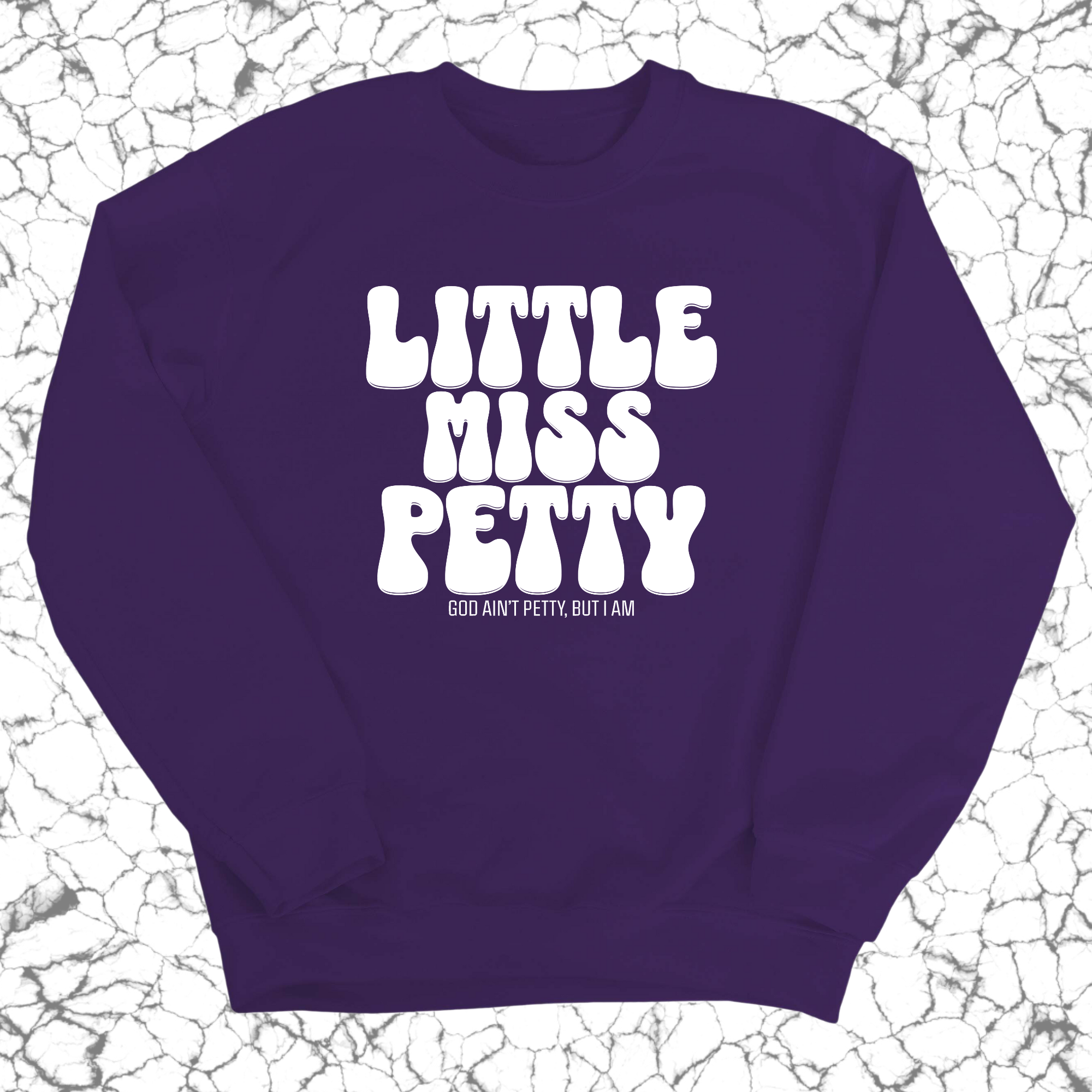 Little Miss Petty Unisex Sweatshirt-Sweatshirt-The Original God Ain't Petty But I Am