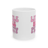 Little Miss Petty mug Mug 11oz (White & Pink)-Mug-The Original God Ain't Petty But I Am