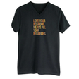 Love Your Neighbor Means All Your Neighbors *BLACK V-NECK* Unisex Tee (Fall Colors 🍁)-T-Shirt-The Original God Ain't Petty But I Am