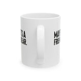 Maybe It’s a Friendly Bear Mug 11oz (White & Black)-Mug-The Original God Ain't Petty But I Am