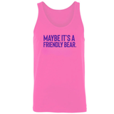 Maybe It’s a Friendly Bear Unisex Tank Top (PURPLE 💜)-T-Shirt-The Original God Ain't Petty But I Am