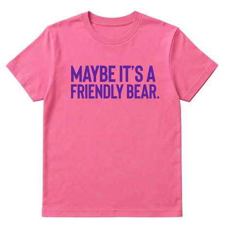 Maybe It’s a Friendly Bear Unisex tee ( PURPLE 💜)-T-Shirt-The Original God Ain't Petty But I Am