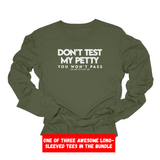 Neutral 3-Long Sleeved Tee Starter Pack Bundle (Pray/Breaking/Test)-Bundle-The Original God Ain't Petty But I Am