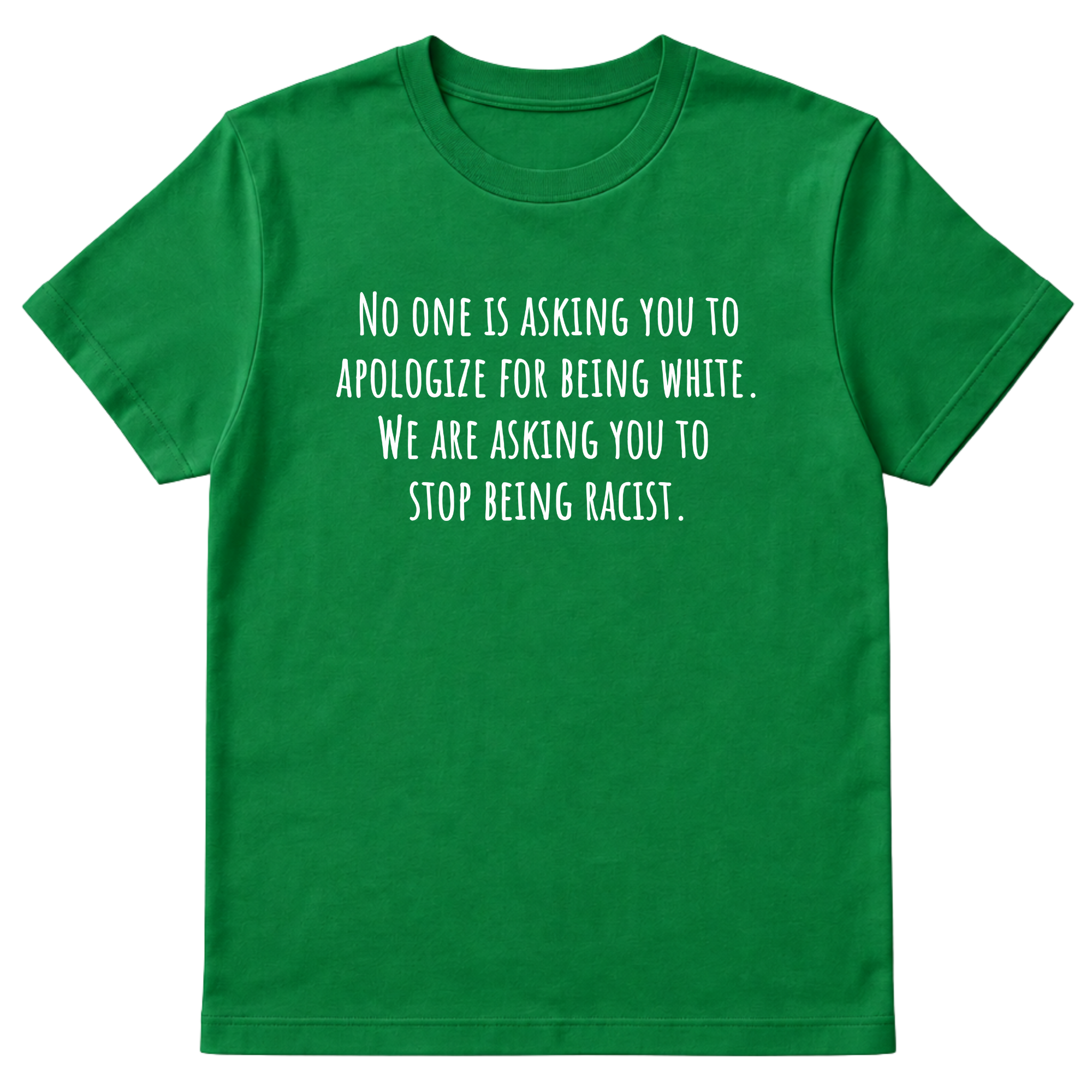 No one is asking you to apologize for being white. We are asking you to stop being racist Unisex Tee-T-Shirt-The Original God Ain't Petty But I Am