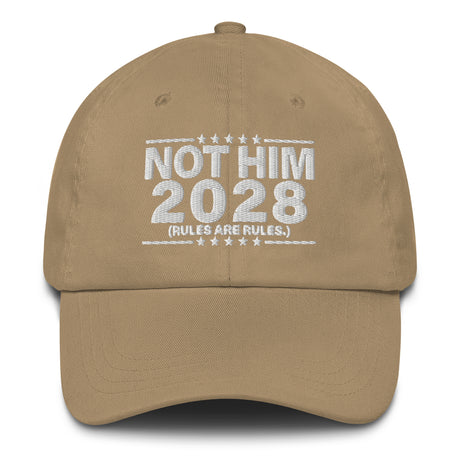 Not Him 2028 Rules Are Rules Dad Hat-Hats-The Original God Ain't Petty But I Am