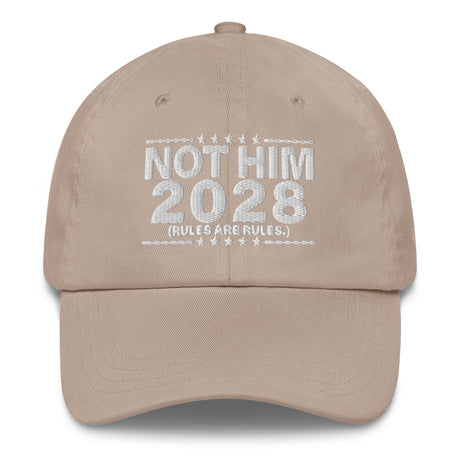 Not Him 2028 Rules Are Rules Dad Hat-Hats-The Original God Ain't Petty But I Am