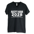 Not Him 2028 Rules are Rules *BLACK V-NECK* Unisex Tee-T-Shirt-The Original God Ain't Petty But I Am