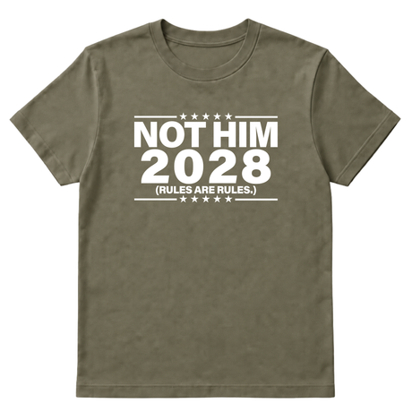 Not Him 2028 Rules are Rules Unisex Tee-T-Shirt-The Original God Ain't Petty But I Am