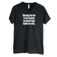 Obeying the Law Is Not Treason No Matter How Loudly He Yells *BLACK V-NECK* Unisex Tee-T-Shirt-The Original God Ain't Petty But I Am