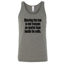 Obeying the Law Is Not Treason No Matter How Loudly He Yells Unity Unisex Tank Top-T-Shirt-The Original God Ain't Petty But I Am