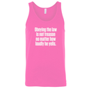 Obeying the Law Is Not Treason No Matter How Loudly He Yells Unity Unisex Tank Top-T-Shirt-The Original God Ain't Petty But I Am