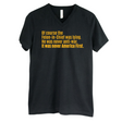 Of course the Felon-in-Chief was lying. He was never anti-war. It was never America First *BLACK V-NECK* Unisex Tee-T-Shirt-The Original God Ain't Petty But I Am
