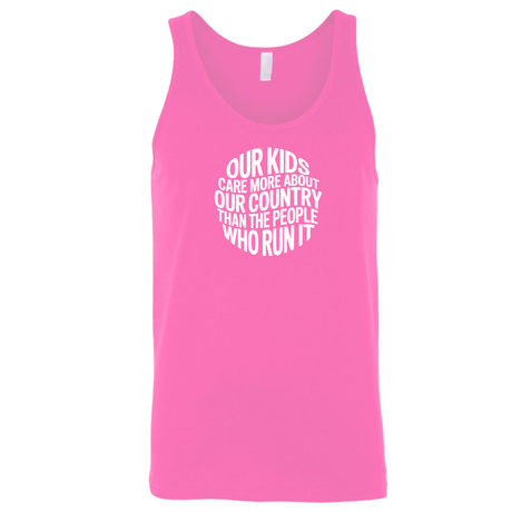 Our Kids Care More About Our Country More than the People Who Run It Unisex Tank Top (CIRCLE)-T-Shirt-The Original God Ain't Petty But I Am