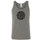 Our Kids Care More About Our Country More than the People Who Run It Unisex Tank Top (CIRCLE)-T-Shirt-The Original God Ain't Petty But I Am